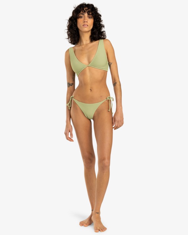 2 Tanlines Tie Side Tanga Green EBJX400142 Billabong