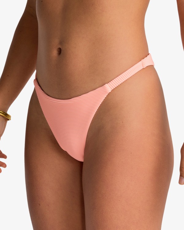 3 Tanlines - Bas de maillot de bain à couvrance échancrée pour Femme Rose EBJX400143 Billabong