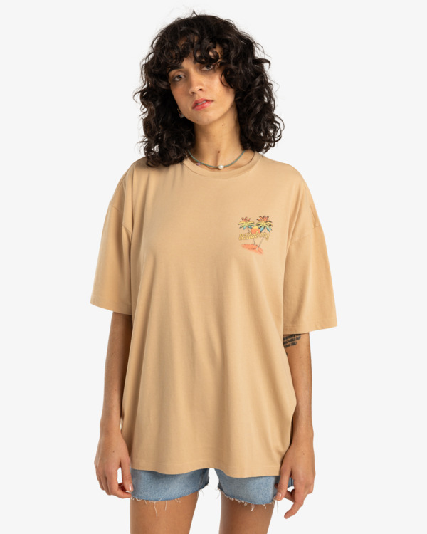 0 Take A Break - Camiseta de manga corta para Mujer Beige EBJZT00407 Billabong