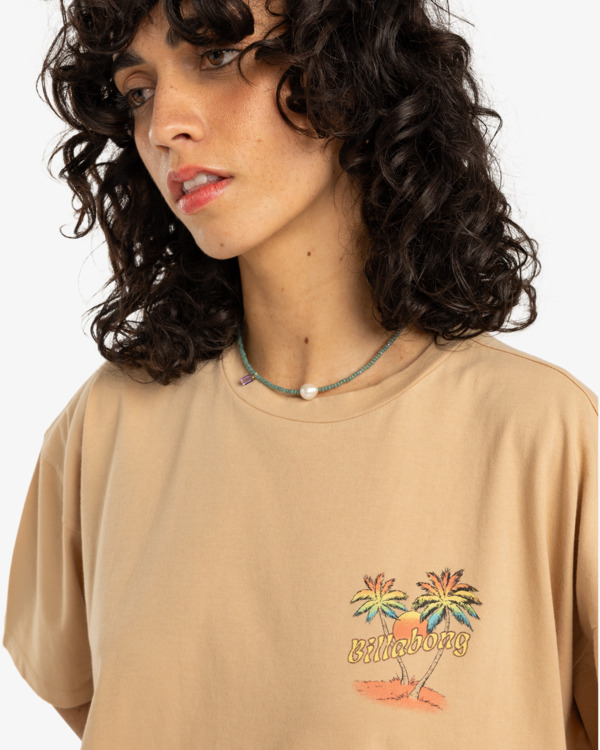 1 Take A Break - Camiseta de manga corta para Mujer Beige EBJZT00407 Billabong