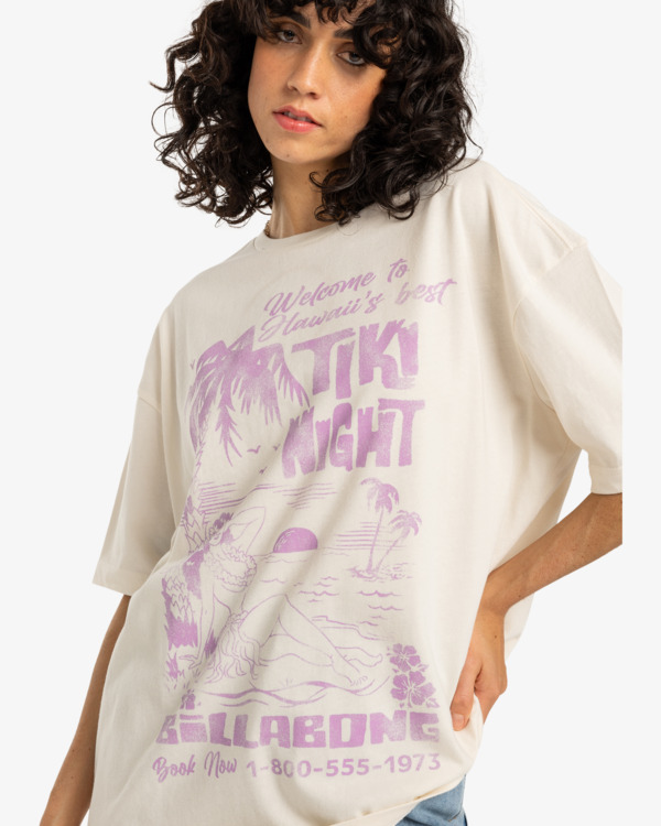 1 High On Life - Camiseta de manga corta para Mujer Blanco EBJZT00409 Billabong