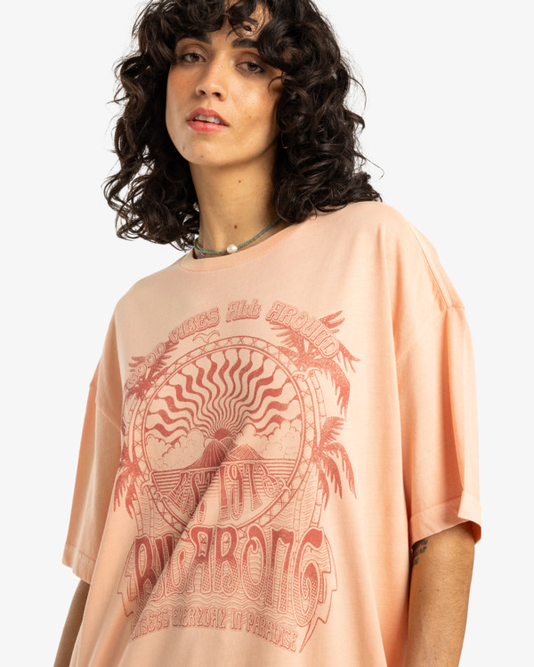 1 Beach Classics - Camiseta de manga corta para Mujer Rosa EBJZT00412 Billabong