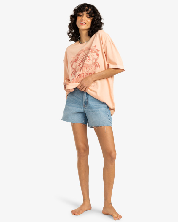 2 Beach Classics - Camiseta de manga corta para Mujer Rosa EBJZT00412 Billabong