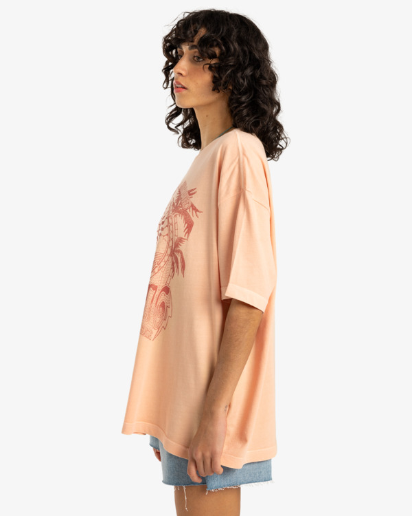 4 Beach Classics - Camiseta de manga corta para Mujer Rosa EBJZT00412 Billabong