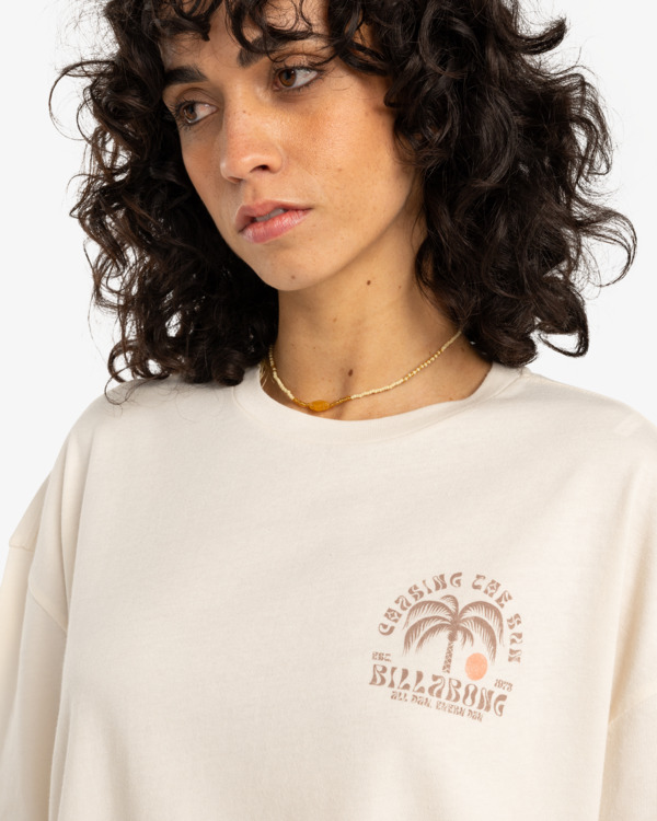 1 Chasing Sun - T-shirt à manches courtes pour Femme Blanc EBJZT00415 Billabong