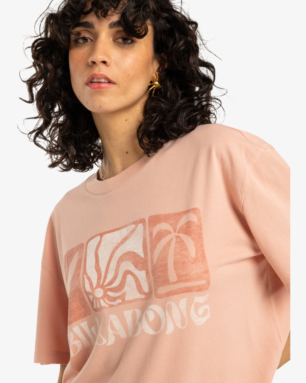 1 Beachbums - T-shirt à manches courtes pour Femme Rose EBJZT00417 Billabong