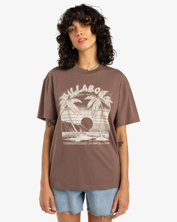 0 Sweet Escape - Short Sleeves T-Shirt for Women Brown EBJZT00419 Billabong