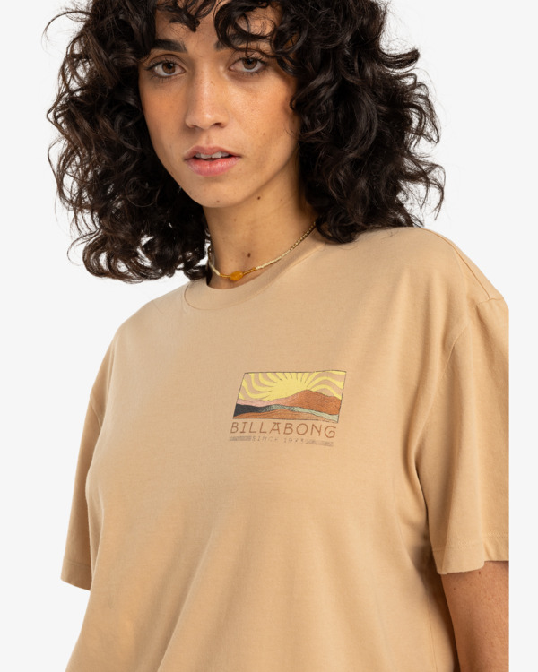 1 Sun Phased - Short Sleeves T-Shirt for Women Beige EBJZT00423 Billabong