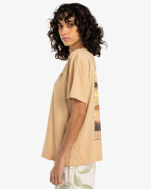 5 Sun Phased - T-shirt de mangas curtas para Mulher Beige EBJZT00423 Billabong