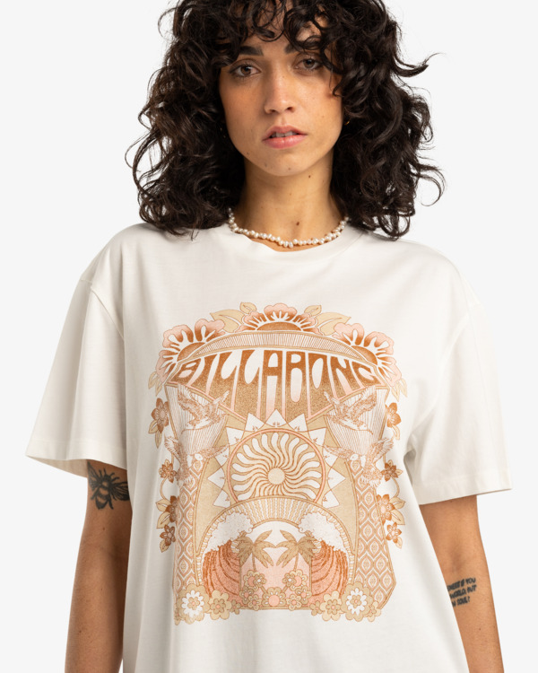 1 Waves Of Change - Camiseta de manga corta para Mujer Blanco EBJZT00424 Billabong