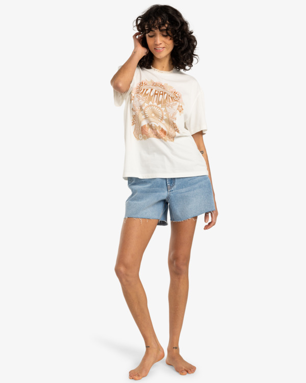 2 Waves Of Change - T-shirt de mangas curtas para Mulher Branco EBJZT00424 Billabong