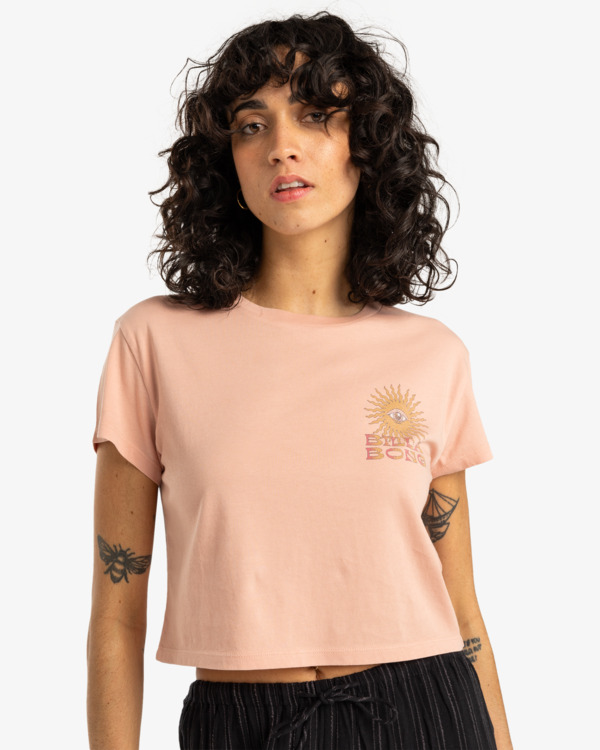 0 Vibes Around - T-shirt à manches courtes pour Femme Rose EBJZT00426 Billabong