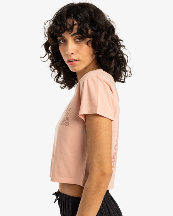 4 Vibes Around - T-shirt à manches courtes pour Femme Rose EBJZT00426 Billabong