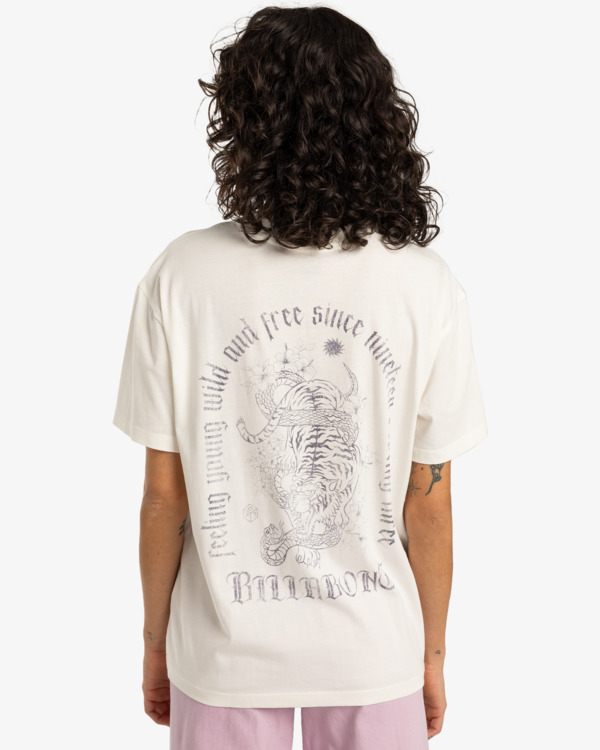 3 Wild And Free - T-shirt à manches courtes pour Femme Blanc EBJZT00434 Billabong