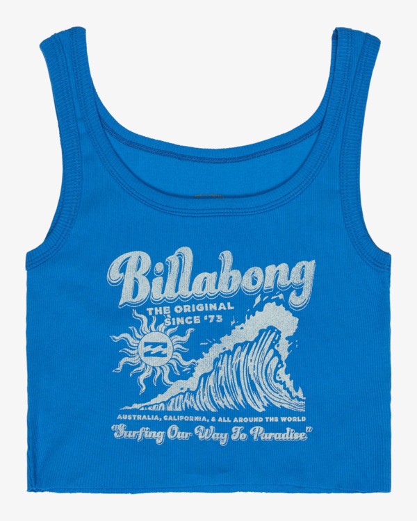 0 Surfing Our Way - T-shirt manches courtes sérigraphié pour Femme Bleu EBJZT00458 Billabong