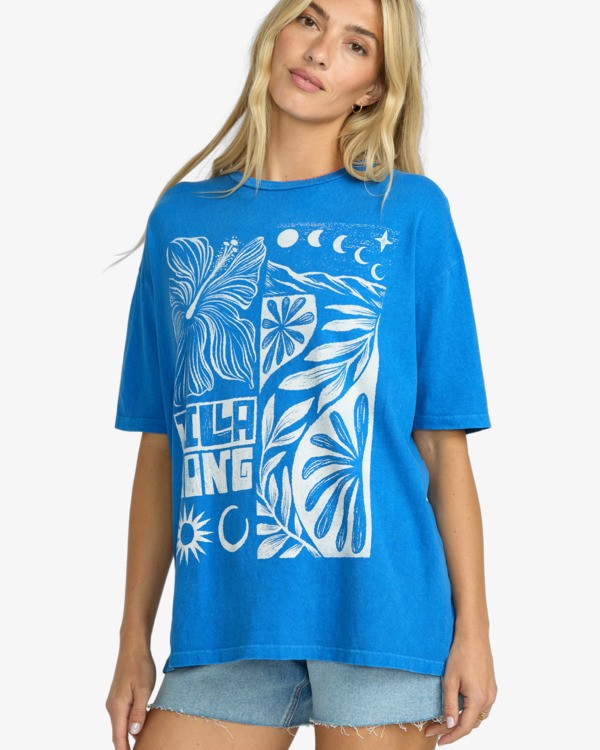 4 Summer Nights - Short Sleeve T-Shirt for Women Blue EBJZT00464 Billabong