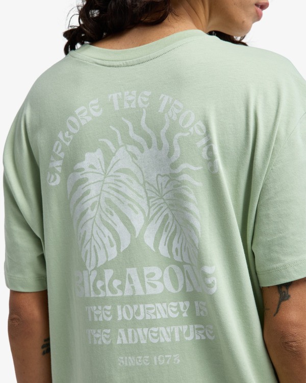 4 Paradise Calling - Camiseta de manga corta serigrafiada para Mujer Verde EBJZT00465 Billabong