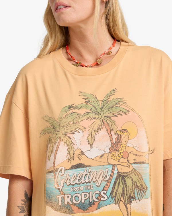 4 Vibe Time - Camiseta de manga corta para mujer Marron EBJZT00466 Billabong