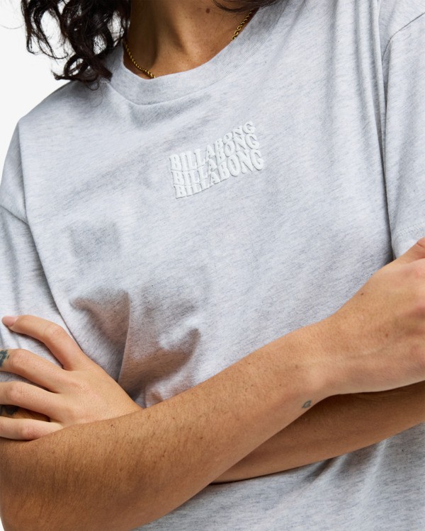 4 In The Beyond - T-Shirt &agrave; manches courtes pour Femme Gris EBJZT00469 Billabong