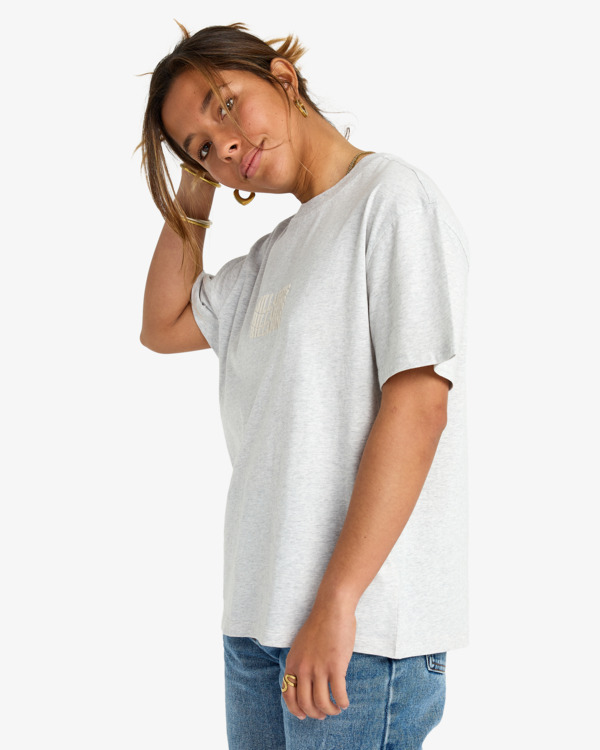 3 In The Beyond - Short Sleeve T-Shirt for Women Grey EBJZT00469 Billabong
