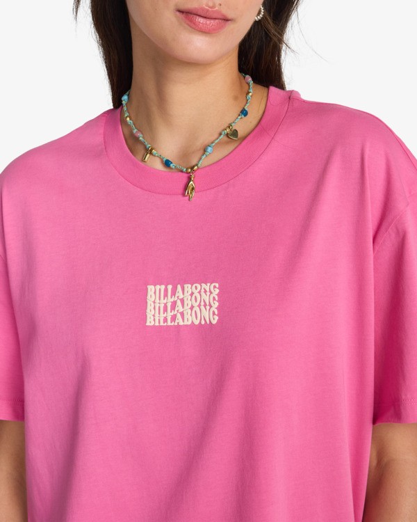 4 In The Beyond - Short Sleeve T-Shirt for Women Pink EBJZT00469 Billabong