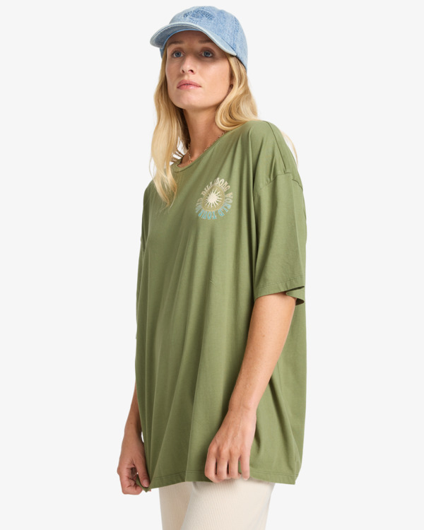 3 Take A Tour - Short Sleeve T-Shirt for Women Green EBJZT00476 Billabong