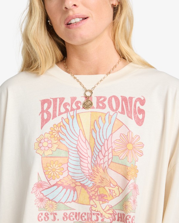 4 Ana Aguila - T-shirt met Lange Mouwen voor Dames White EBJZT00490 Billabong