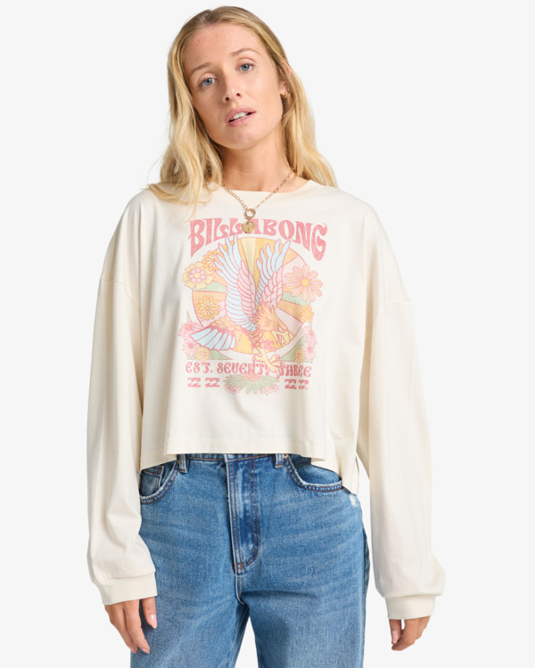 0 Ana Aguila - T-shirt met Lange Mouwen voor Dames White EBJZT00490 Billabong