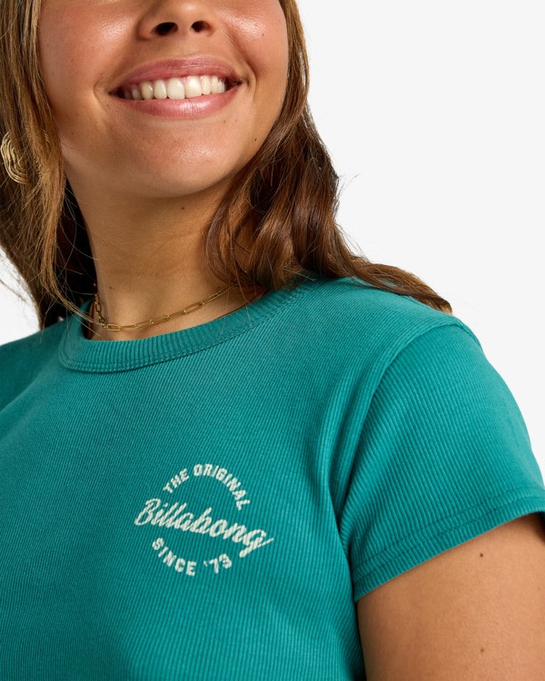 4 In The Sun - Short Sleeve T-Shirt for Women Green EBJZT00492 Billabong