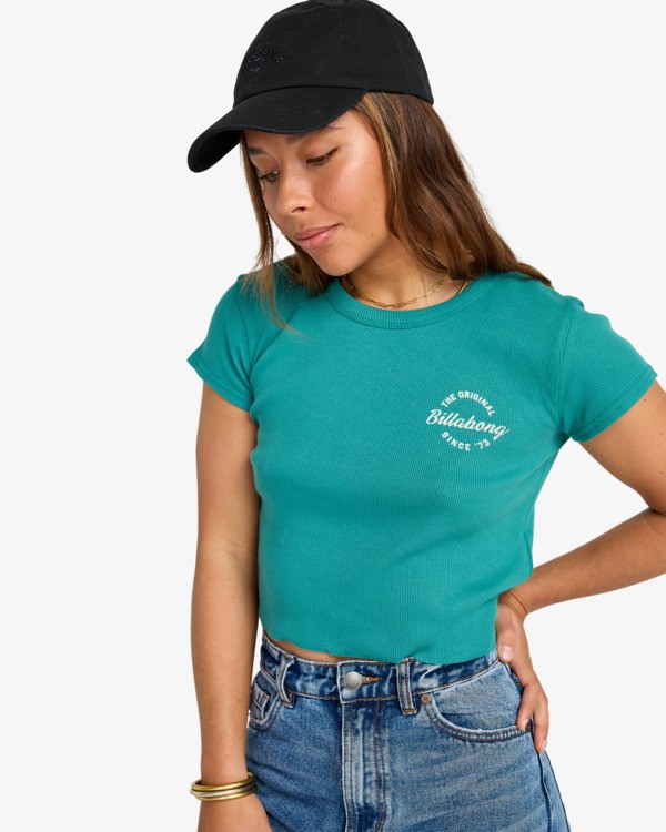 0 In The Sun - Short Sleeve T-Shirt for Women Green EBJZT00492 Billabong