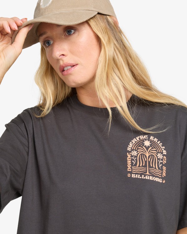 4 Always Looking - Short Sleeve T-Shirt for Women Black EBJZT00496 Billabong