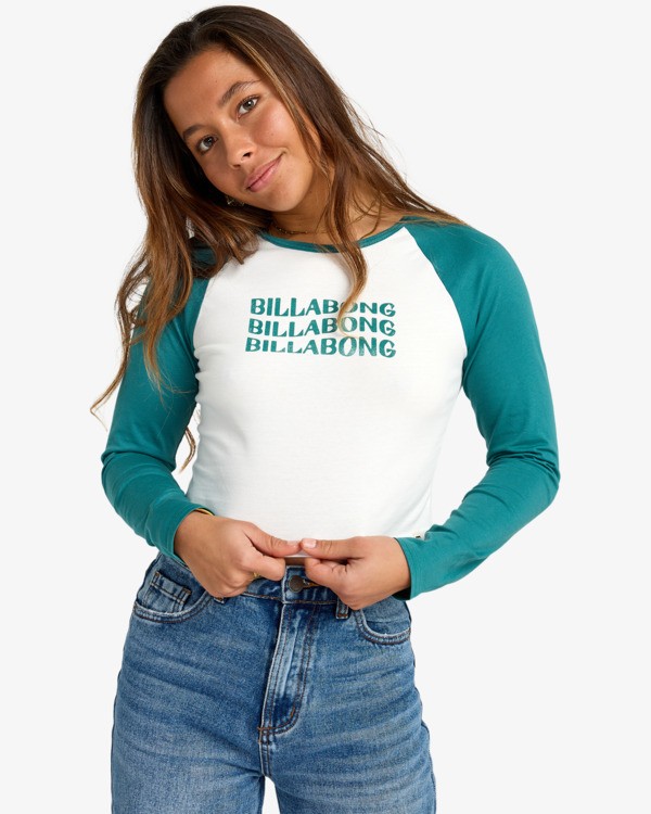 0 Beach Club - Raglan T-Shirt for Women White EBJZT00500 Billabong