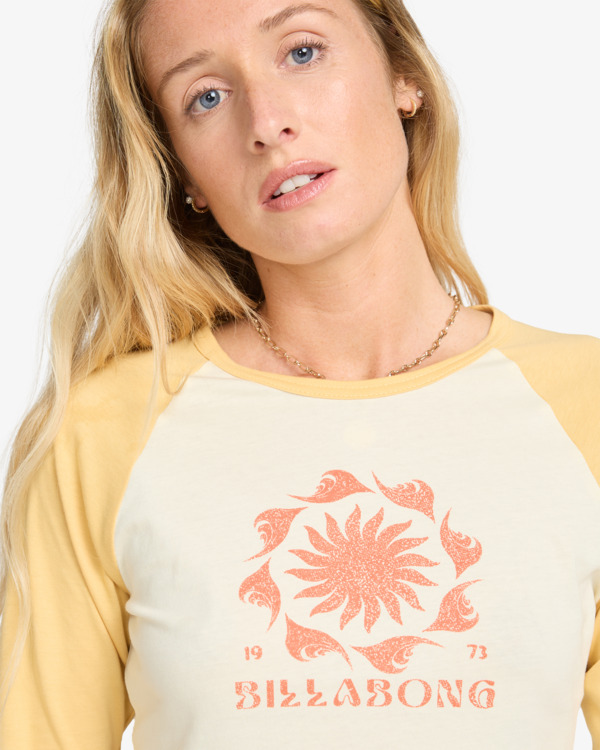 4 Beach Club - Maglietta in raglan da Donna Yellow EBJZT00500 Billabong