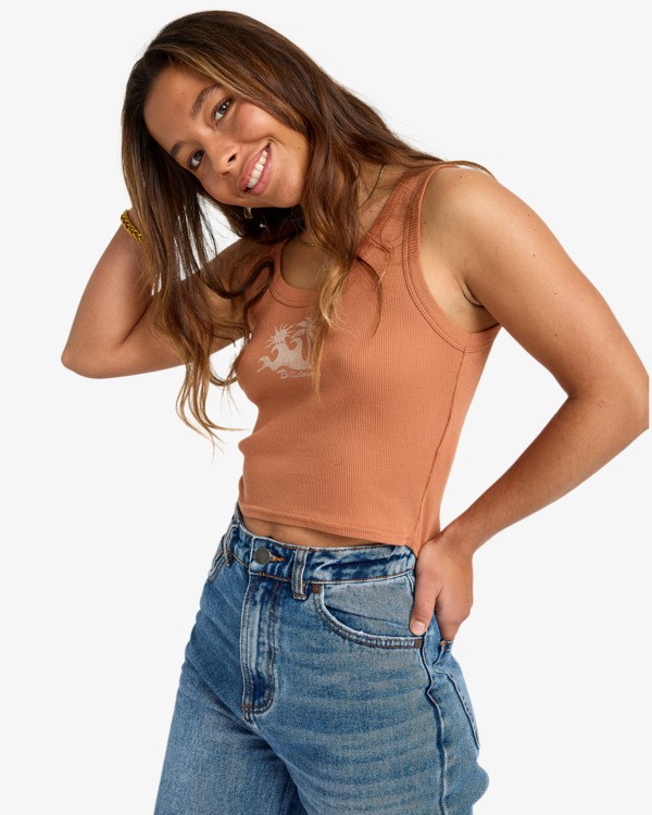 3 Perfect Session - Short Sleeve T-Shirt for Women Brown EBJZT00503 Billabong