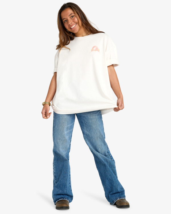 1 Surf Mandala - Maglietta serigrafata a maniche corte da Donna White EBJZT00506 Billabong