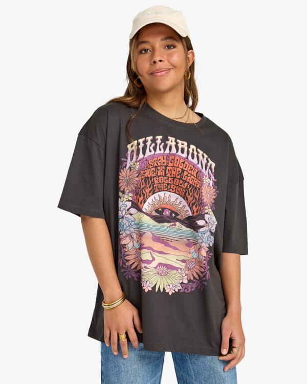 0 Golden Child - Camiseta de manga corta para mujer Negro EBJZT00554 Billabong