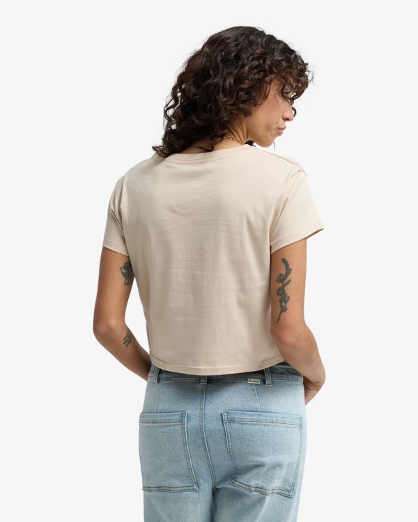 2 Triple Stacked - T-shirt court pour Femme Beige EBJZT00565 Billabong