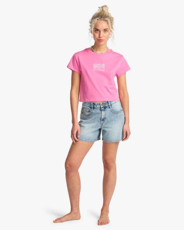 1 Holiday Soon - Cropped T-Shirt for Women Pink EBJZT00568 Billabong