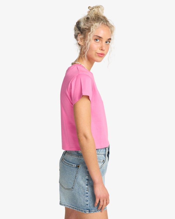 3 Holiday Soon - Cropped T-Shirt for Women Pink EBJZT00568 Billabong