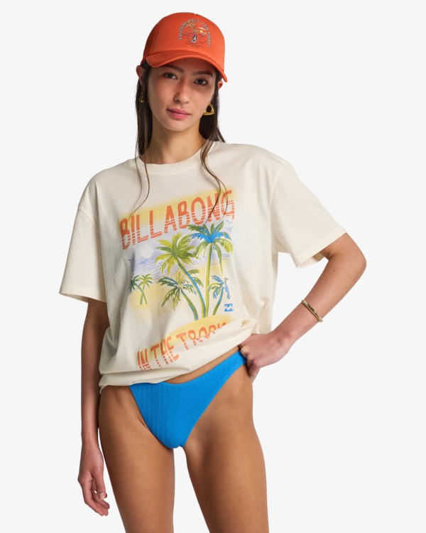 0 Lush Escape - Camiseta de manga corta para mujer Blanco EBJZT00571 Billabong