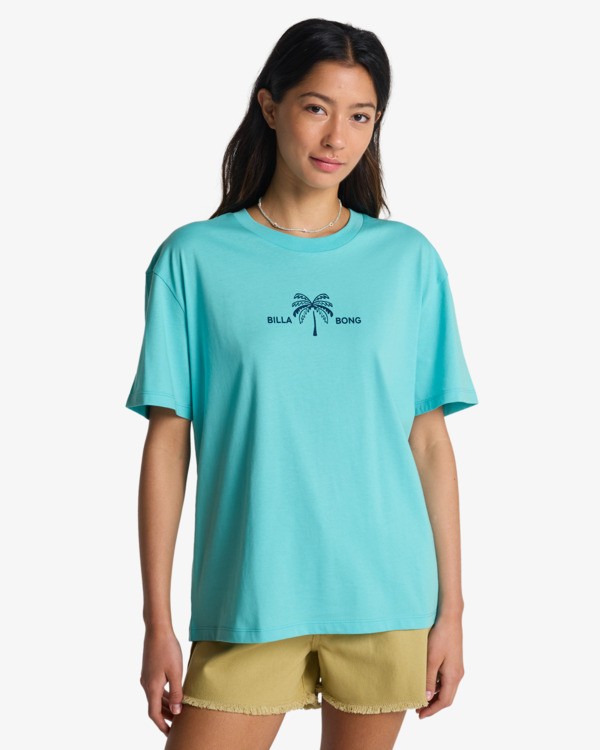 0 Rip Currents - Short Sleeve T-Shirt for Women Blue EBJZT00572 Billabong