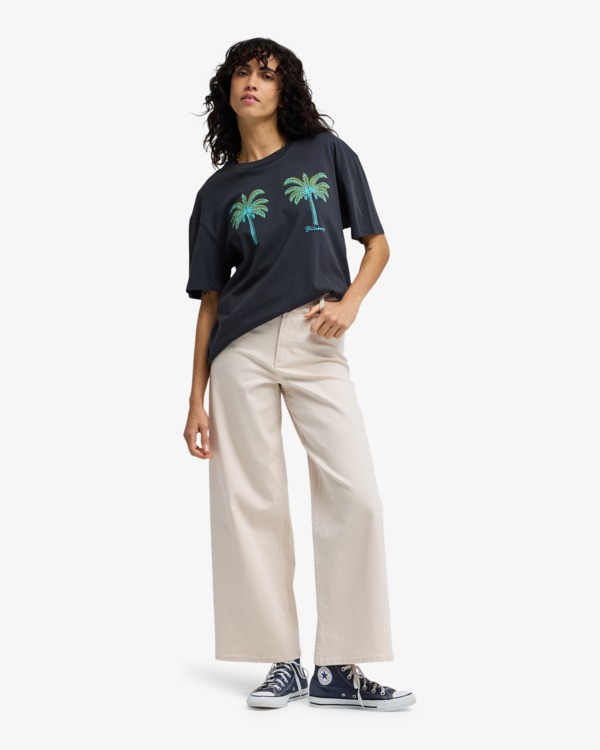 2 Vacation Club - Short Sleeve T-Shirt for Women Black EBJZT00574 Billabong