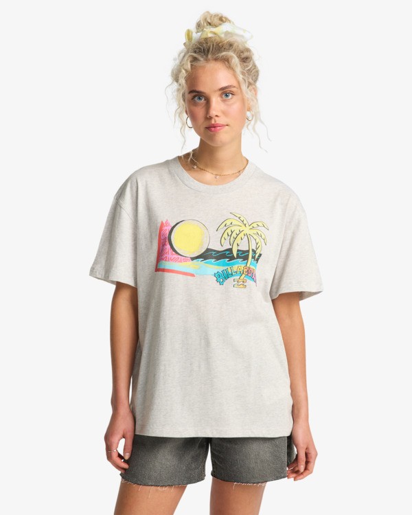 0 Hot Tropics - T-Shirt f&uuml;r Frauen Grau EBJZT00577 Billabong