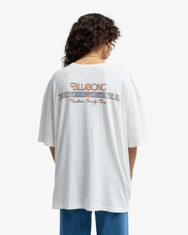 1 Sun Meets Sea - T-Shirt f&uuml;r Frauen Weiss EBJZT00583 Billabong