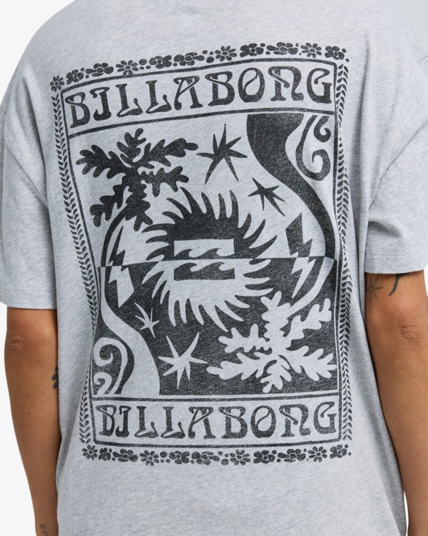 3 Always Looking - Short Sleeve T-Shirt for Women Grey EBJZT00589 Billabong