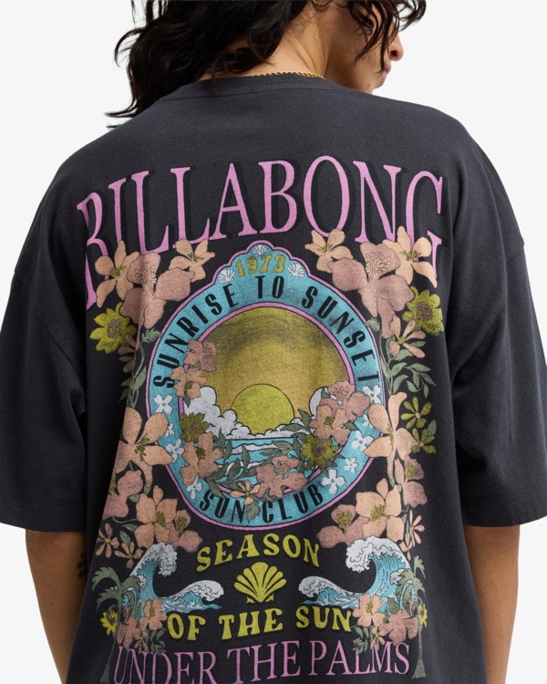 3 Floral Rocker - T-Shirt f&uuml;r Frauen Schwarz EBJZT00590 Billabong