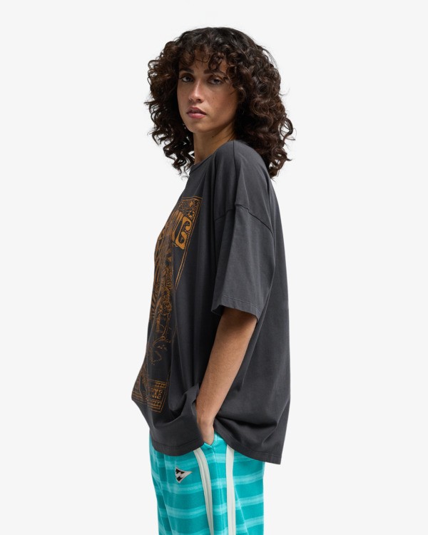 3 Right Place Right Time - T-shirt de manga curta para Mulher Preto EBJZT00600 Billabong