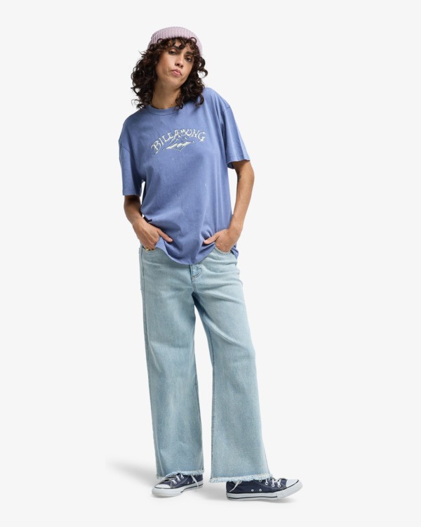 2 Australian Roots - Short Sleeve T-Shirt for Women Blue EBJZT00605 Billabong