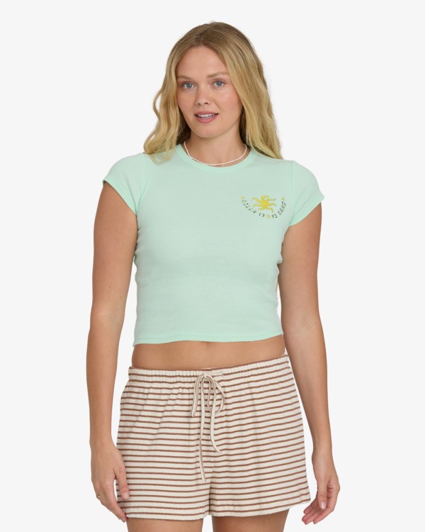 0 World Wanderer - Cropped T-Shirt for Women Green EBJZT00616 Billabong