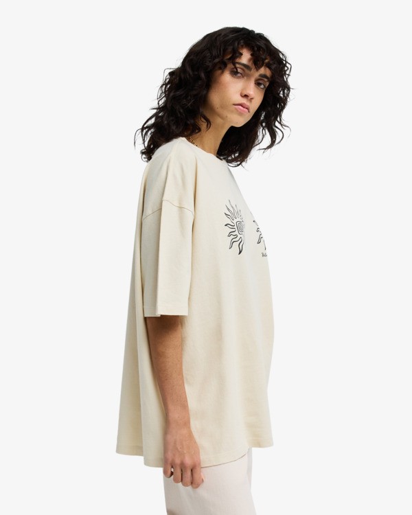 4 Laura - T-Shirt &agrave; manches courtes pour Femme Beige EBJZT00626 Billabong